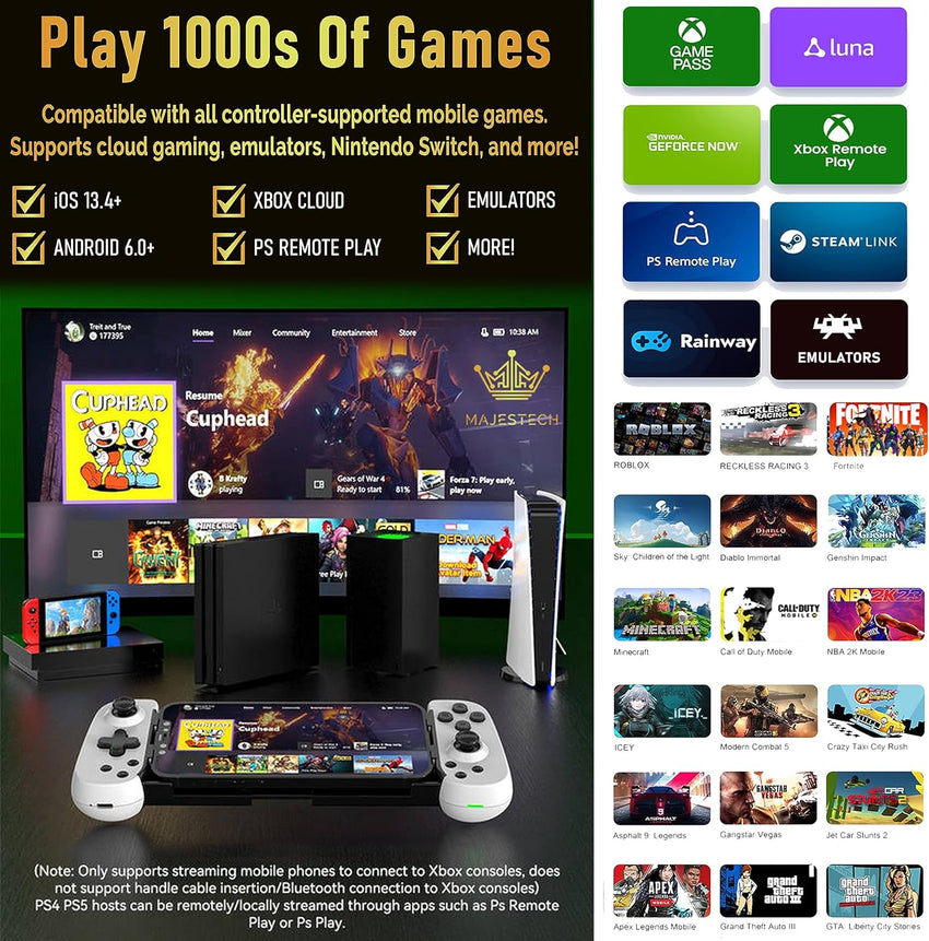 Bluetooth Mobile Game Controller Multi-Platform â Black