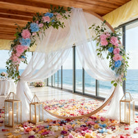 Wedding Arch Drapes - 1 Panel 28" x 19Ft Sheer White Backdrop for Ceremony Party Decor