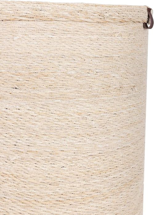 Large Seagrass Storage & Laundry Baskets Bleached Off-White Set of 2 45cm & 35cm