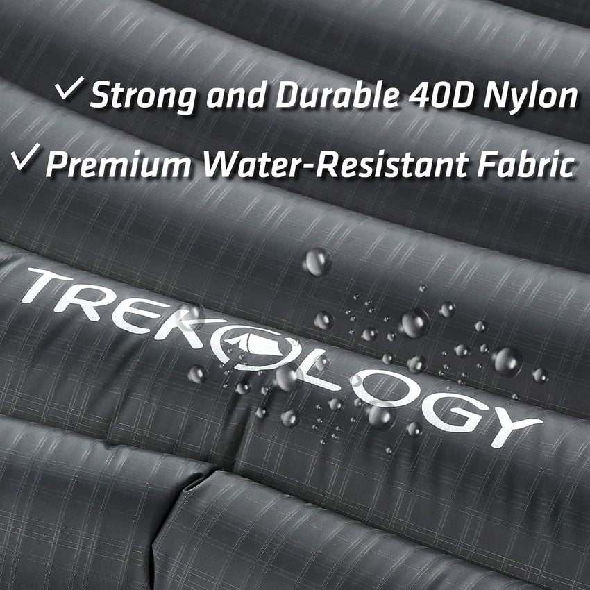 TREKOLOGY UL Sleeping Pad, Camping Mattress - UL80 Inflatable Airbed Lightweight Roll Camp Mats, Ultralight Single Inflating Bed for a Good Night Sleep