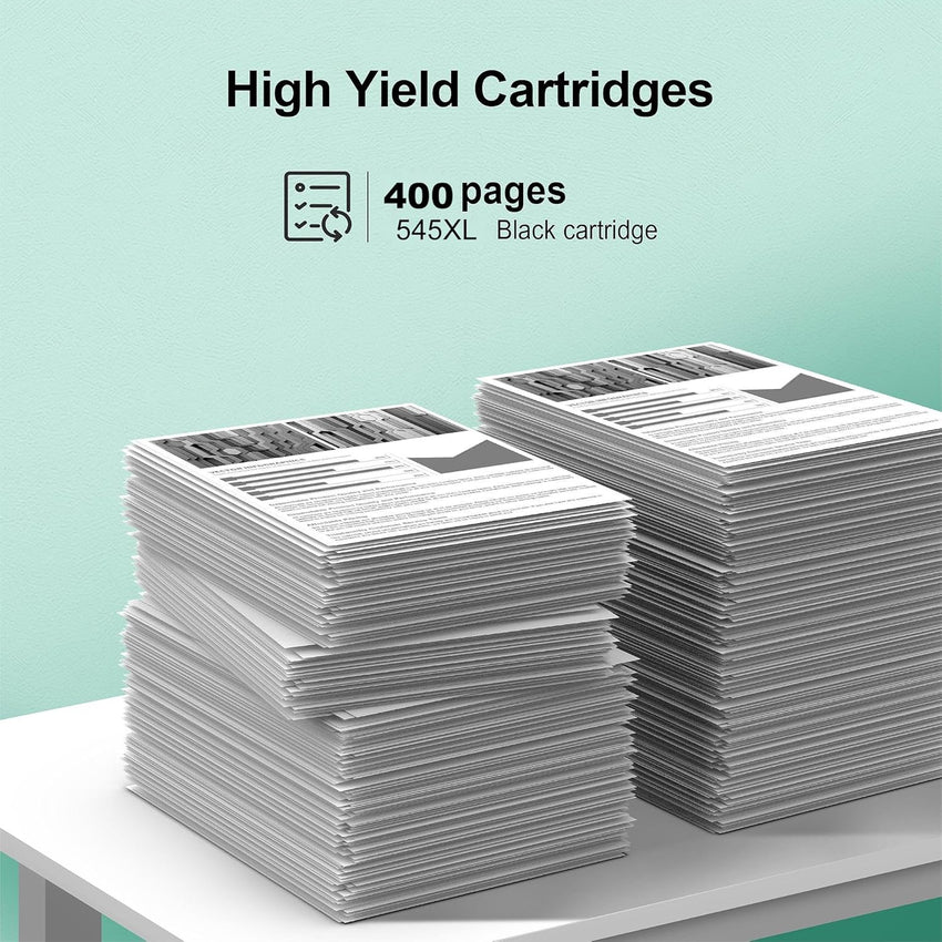 545XL Ink Cartridges Black Replacement for Canon 545 Black Ink Cartridges XL PG545XL PG-545XL PG545 PG-545 XL for Canon Pixma TS3150 MG3050 TR4550 TS3350 MG2950 TR4551 TS3355 Packing May Vary