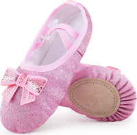 Girls' Ballet Shoes Split-Sole Glitter Flats Dance Shoes â Multicolour Toddler