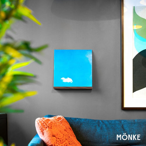 MÖNKE Vinyl Record Wall Mount - an Elegant Display Ledge Made from Solid Wood - This Vinyl Record Shelf Will Hold Records of Any Size (Walnut)