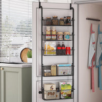 COVAODQ Over Door Spice Rack, 10-Tier, Pantry Organizer Metal Hanging Storage