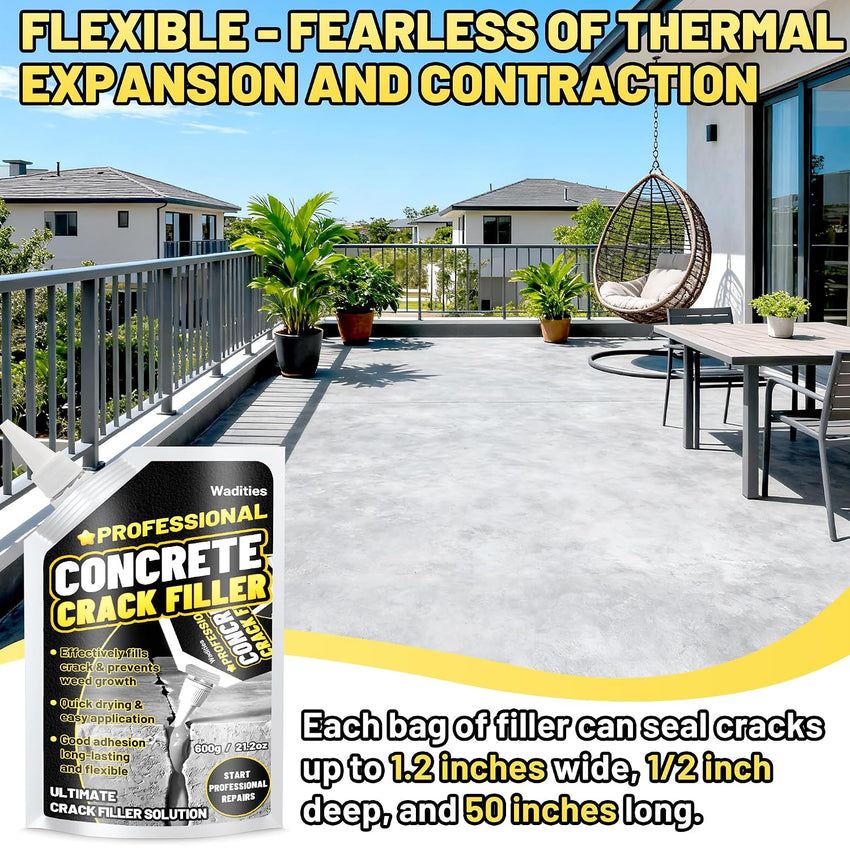 Concrete Crack Filler 2.65lb High Elasticity Cement Crack Repair Sealant