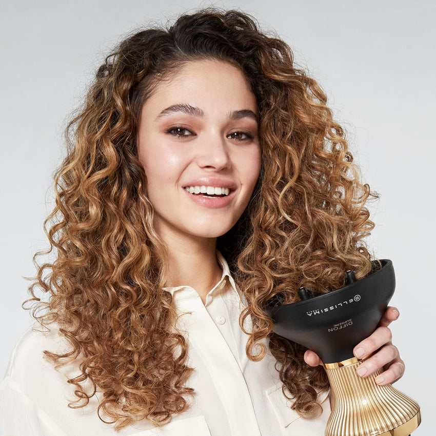 Bellissima Diffon Supreme, Hot Air Diffuser for Curly Hair, XL Diffuser with 12 Fingers, Ceramic Technology & ArganOil, 2 Speeds, 3 Temperatures, Ioniser, Gentle Drying