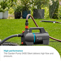Gardena 5400 Silent Garden Pump High Flow Low Noise 9086-20 New