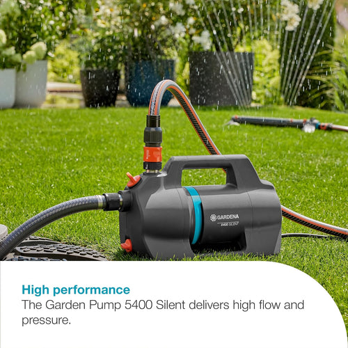 Gardena 5400 Silent Garden Pump High Flow Low Noise 9086-20 New