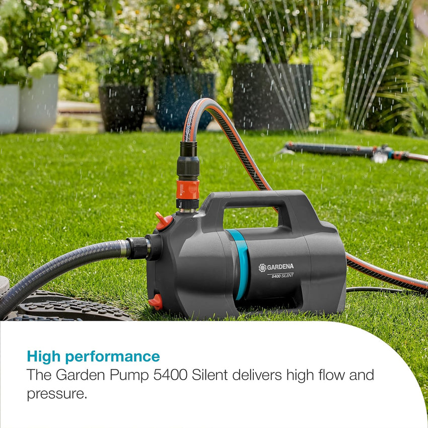 Gardena 5400 Silent Garden Pump High Flow Low Noise 9086-20 New