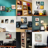 MÖNKE Vinyl Record Wall Mount - an Elegant Display Ledge Made from Solid Wood - This Vinyl Record Shelf Will Hold Records of Any Size (Walnut)