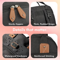 Dikaslon Baby Changing Bag Backpack with Mat & Straps Dark Grey