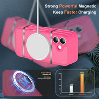 ORETECH Magnetic for iPhone 17 Case, 2 Pack Screen Protectors,Matt Hot Pink