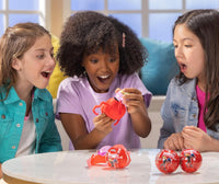 Miraculous Ladybug Age 3+, 4-1 Capsule Collectible Toy, Surprise Miraball with expanding Plush Kwami, Collectible Character Metal Case, Glittery Stickers & hanging Display Ribbon
