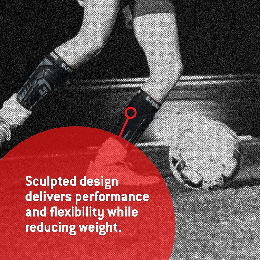 G-Form Pro-S Vento Football Shin Guard - Football Shin Guard Sleeves - Black, Youth Large/X-Large