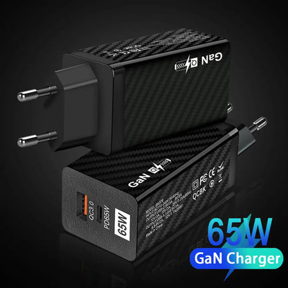 KALINI 65W GaN Fast Charger USB QC 3.0 Wall Charger UK