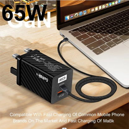 KALINI 65W GaN Fast Charger USB QC 3.0 Wall Charger UK