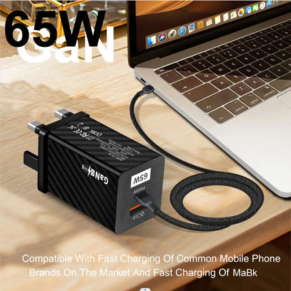 KALINI 65W GaN Fast Charger USB QC 3.0 Wall Charger UK