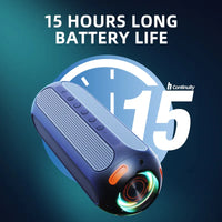 KALINI Magnetic Wireless Speaker 2x Solar panels 5000mAh LED bar