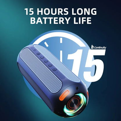 KALINI Magnetic Wireless Speaker 2x Solar panels 5000mAh LED bar