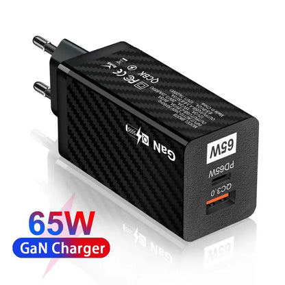 KALINI 65W GaN Fast Charger USB QC 3.0 Wall Charger UK