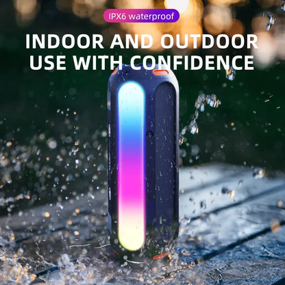 KALINI Magnetic Wireless Speaker 2x Solar panels 5000mAh LED bar