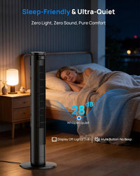 Tower Fan 92cm LED Display Silent Remote 6 Speeds 5 Modes 70ÃÂ° Oscillation Timer Ã¢ÂÂ 92cm